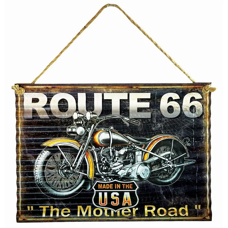 Rustic Iron Motorcycle Wall Decor – 4-Piece Mixed Motif Set