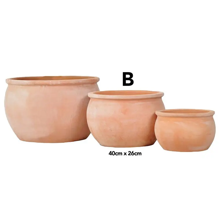 Rustic Terracotta Belly-Shaped Planter – Medium (B)