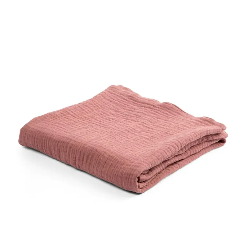 Sebra Organic Cotton Muslin Blanket – Blossom Pink