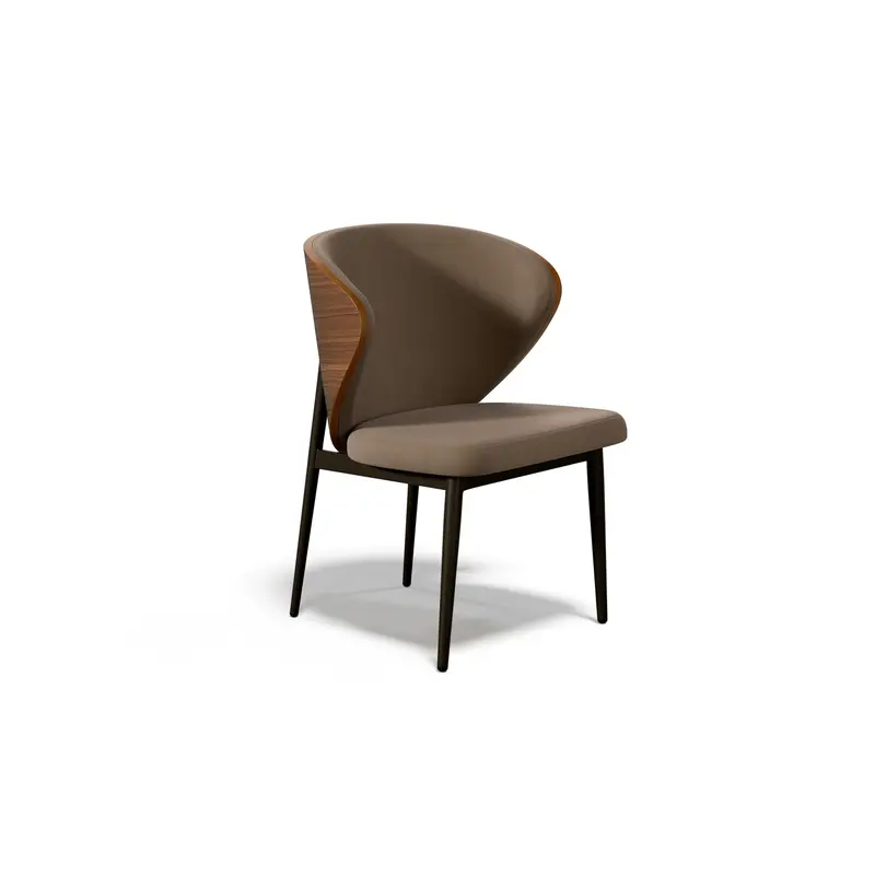Seville Upholstered Dining Chair with Wooden Legs