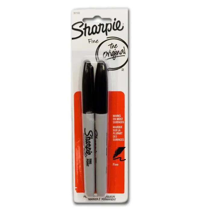 Sharpie Black Permanent Marker Set – Smudge-Proof 2-Pack for Labels and Signage