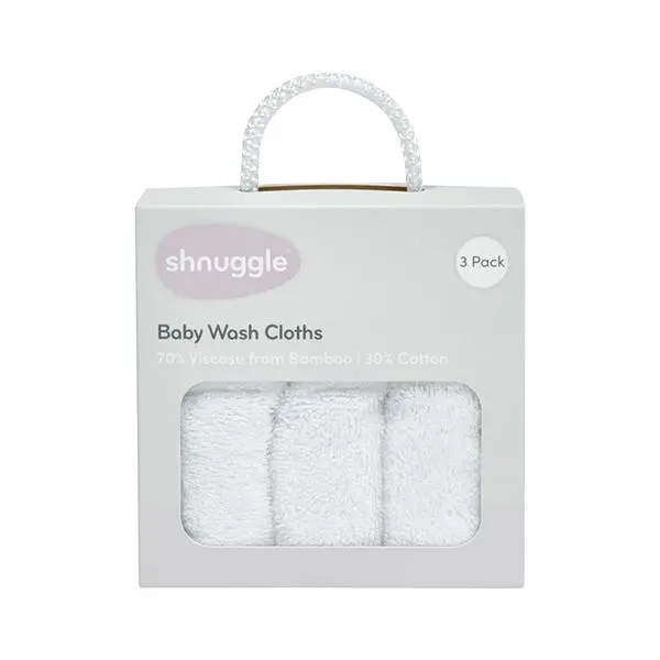 Shnuggle Bamboo-Cotton Blend Baby Washcloths Set