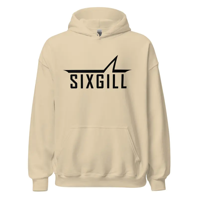 Sixgill Midweight Hoodie – Black Embroidered Logo