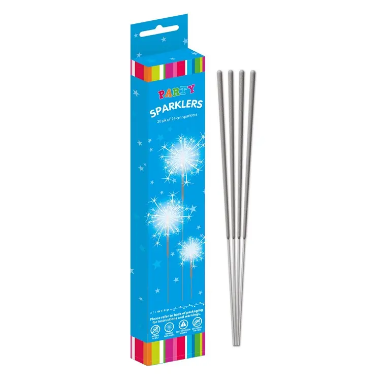 Straight 24 cm Sparklers (20-Pack)