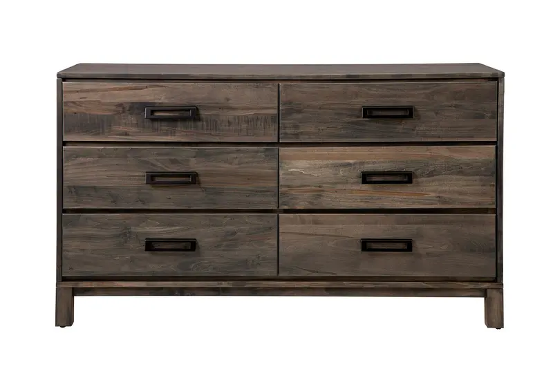 Tappan 8-Drawer Dresser Featuring Natural Wood and Mocha Accents