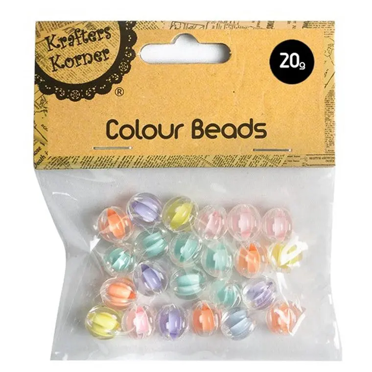 Textured Ribbed Craft Beads – Two-Style Color-Coordinated Variety
