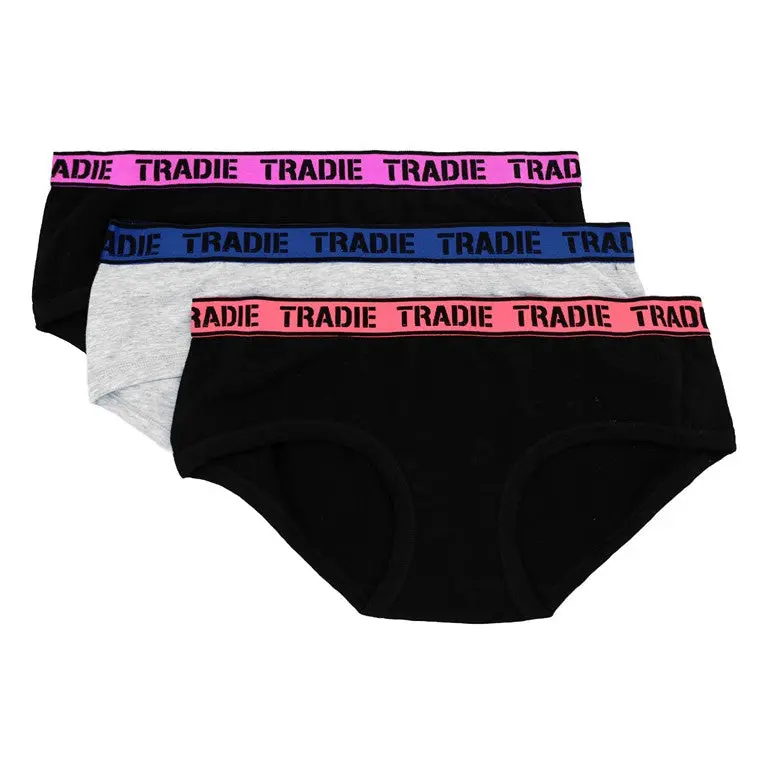 Tradie Lady Boyleg Bottoms – Focus Collection, 3-Pack, AU Size 10
