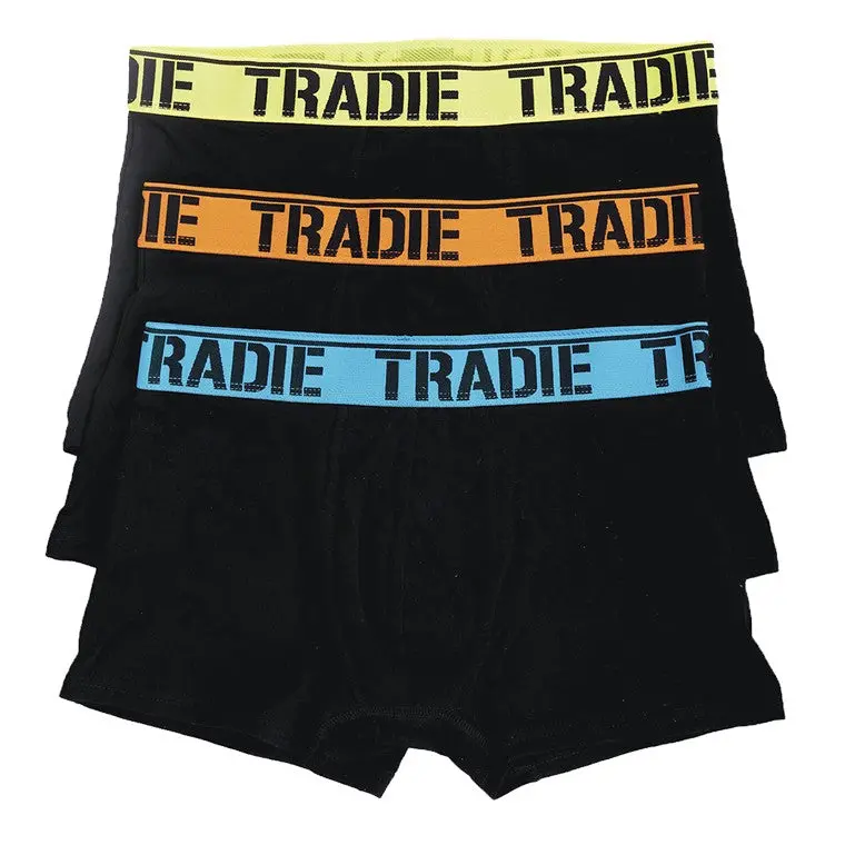 Tradie Men’s Fluorescent Trunks – Medium (3-Pack)