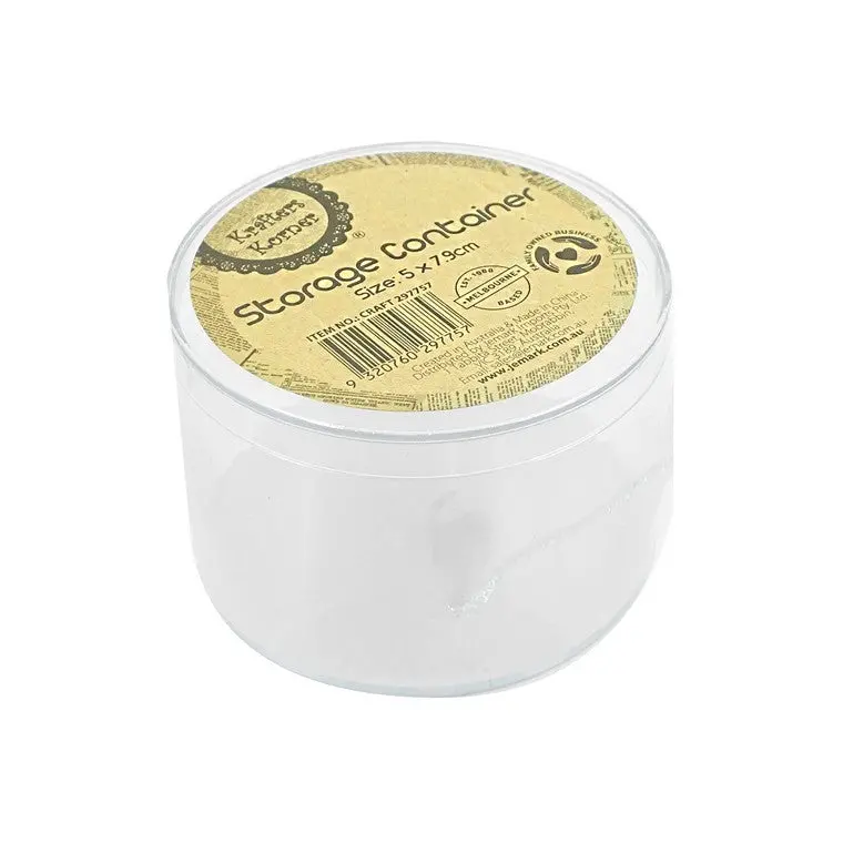Transparent Round Craft Organizer – Stackable Storage Container