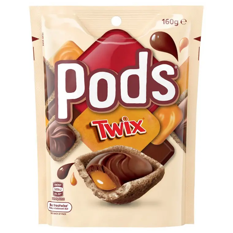 Twix Caramel Crisp Snack Pods – 160 g Resealable Pouch