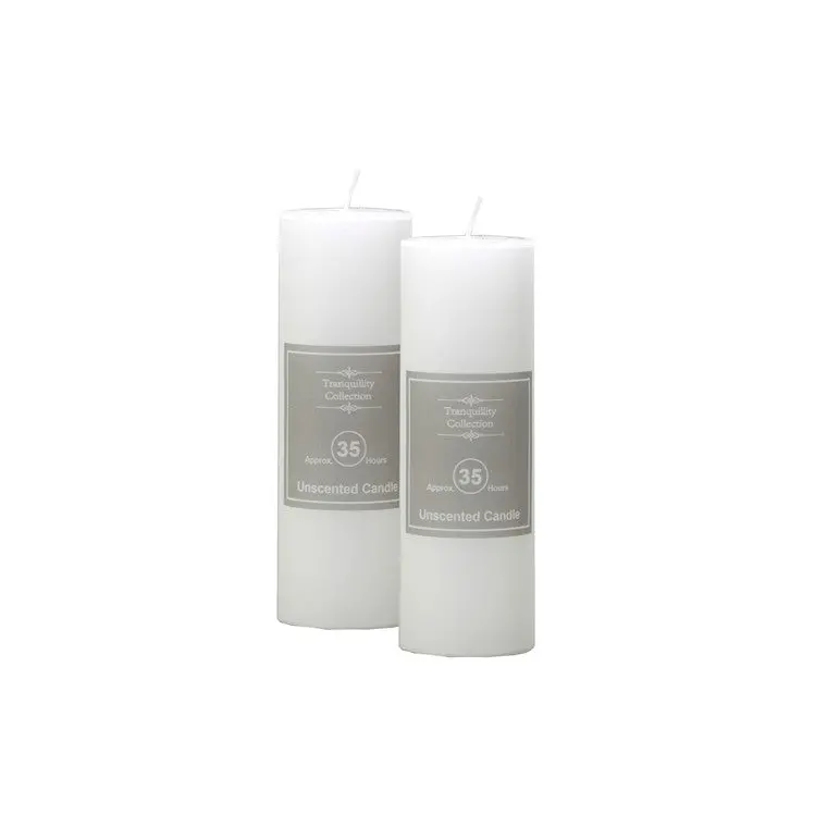 Unscented White Pillar Candle – 5cm Diameter × 15cm Height