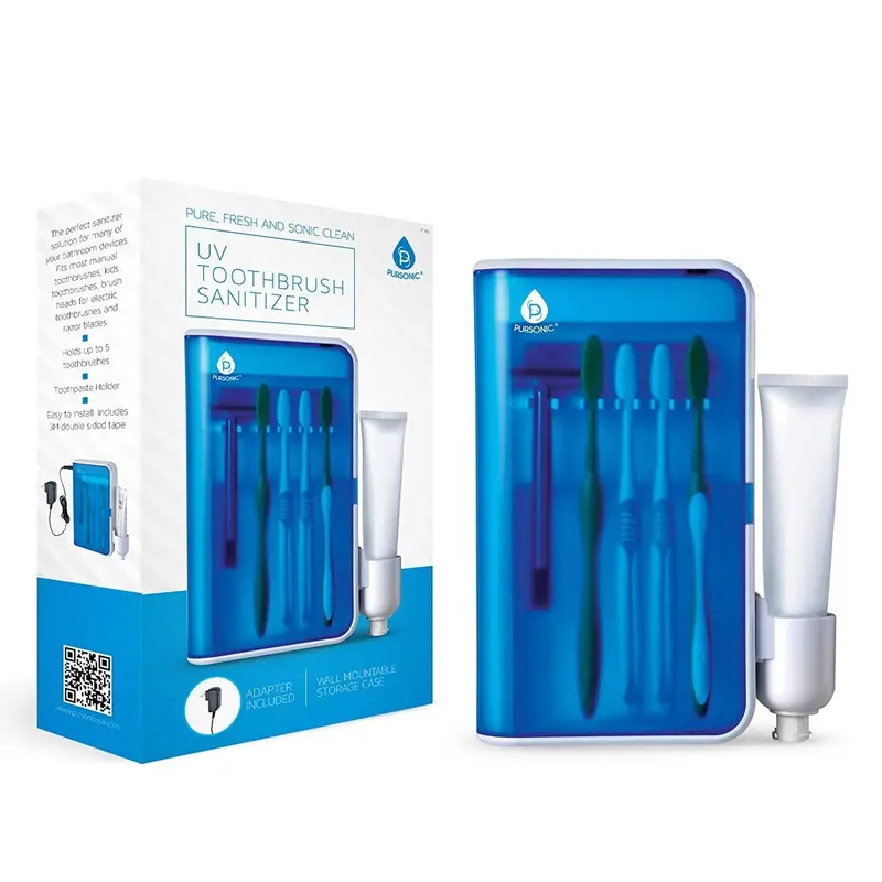 UV Toothbrush Sanitizer for Family Use – Includes AC Power Adapter