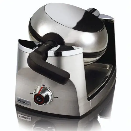 VillaWare Belgian Flip Waffle Maker – Non-Stick Stainless Steel, Dual-Sided
