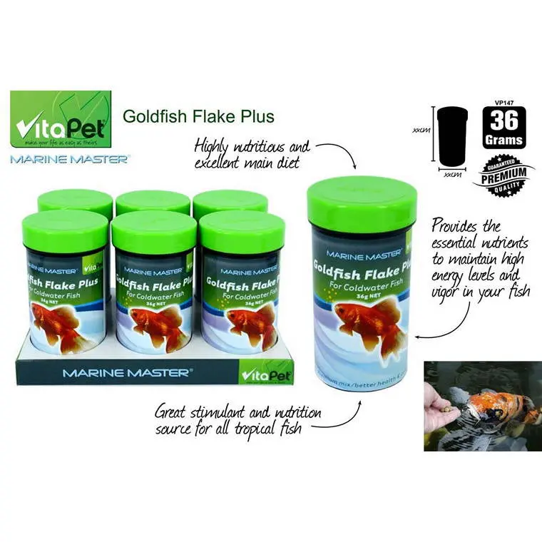 Vitapet Goldfish Flakes – Nutritious 36g Food