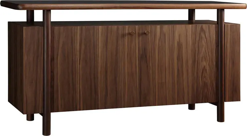 Walnut Grove Stone-Top Credenza Cabinet