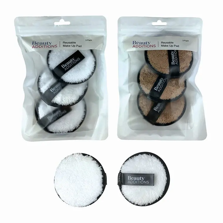 Washable Reusable Cotton Makeup Remover Pads – Set of 3