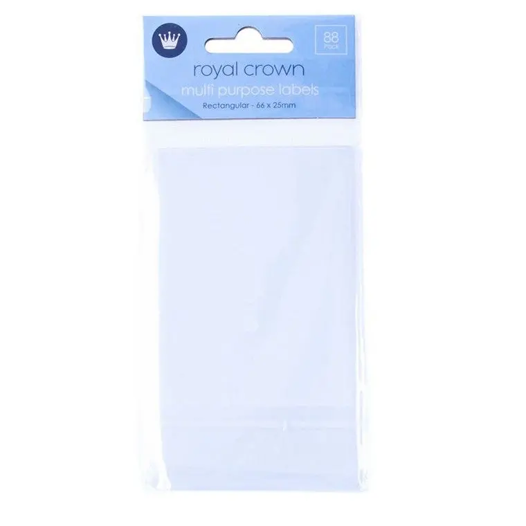 White Multi-Use Labels – 25 × 66mm, Pack of 88