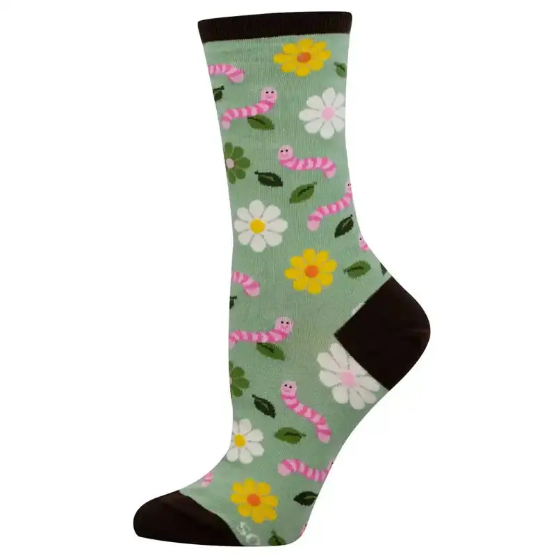 Wiggly Worms Fun Print Socks for Women