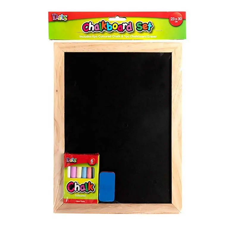 Wooden-Framed A4 Chalkboard – Elegant Display Board for Notes and Lists