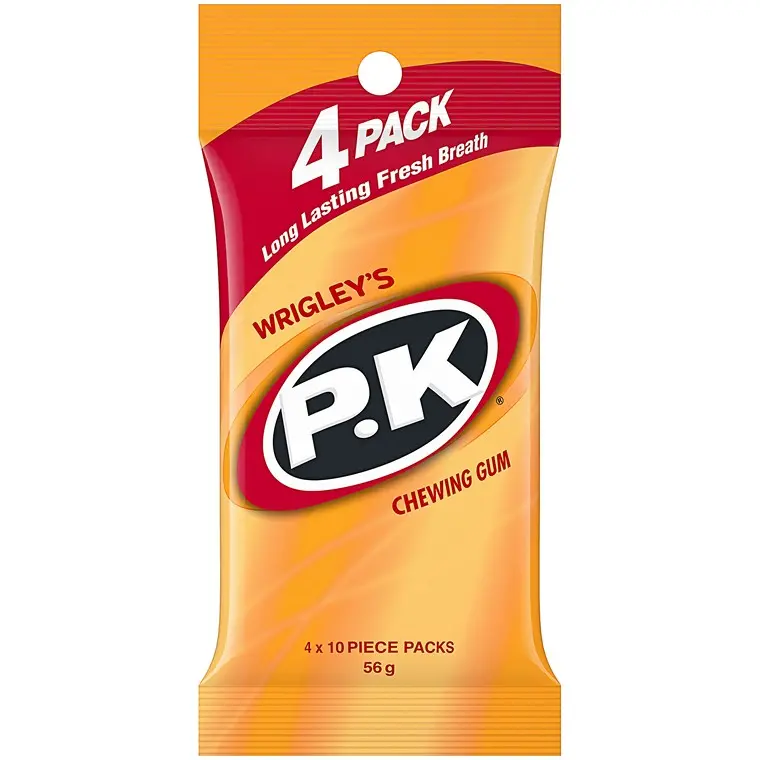 Wrigley’s P.K. Fruit-Flavored Chewing Gum Pack (4 Count)