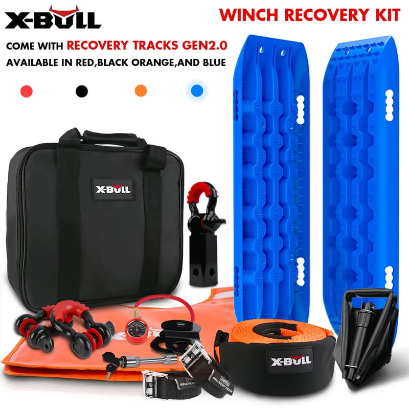 X-BULL Gen 2.0 Recovery Kit – Snatch Strap + Traction Boards for Off-Road 4WD Recovery