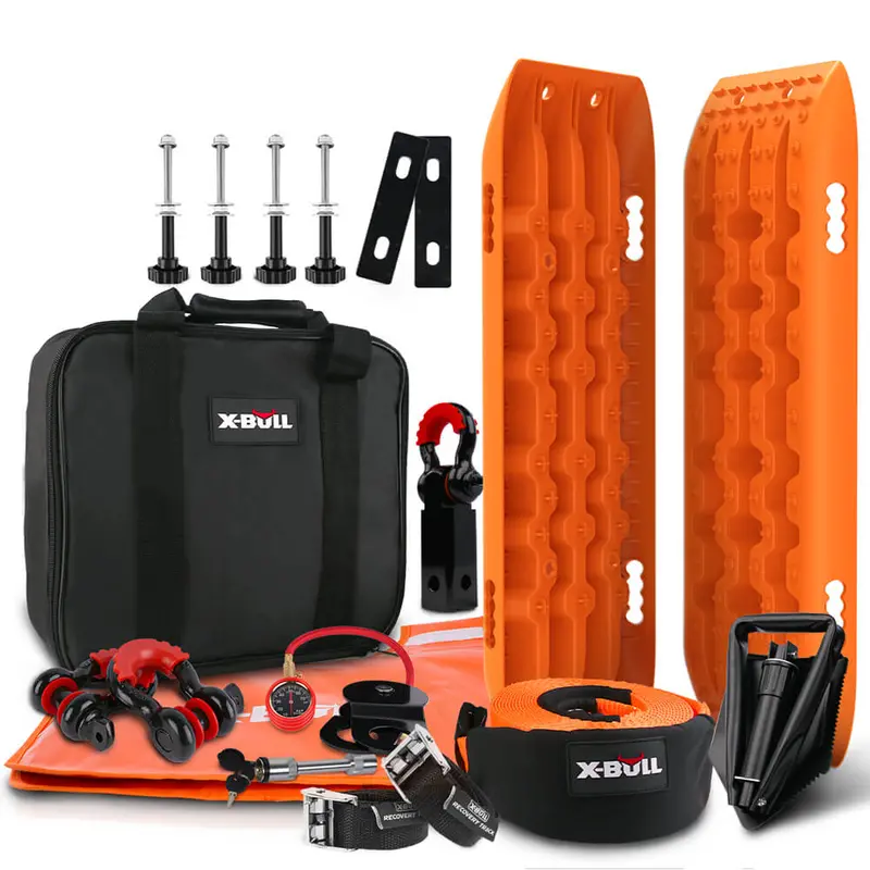 X-Bull Gen 2 Recovery Kit – Snatch Strap, Mounting Pins & Traction Boards