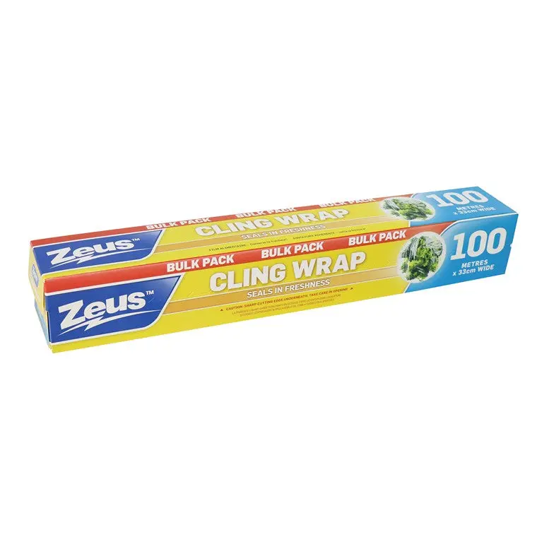 Zeus Premium Cling Film Roll – 100 Metre Length