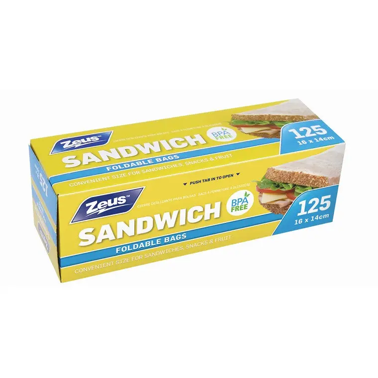 Zeus Sandwich Storage Bags – Pack of 125